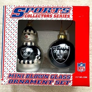 Raiders NFL Collector Ornament Set